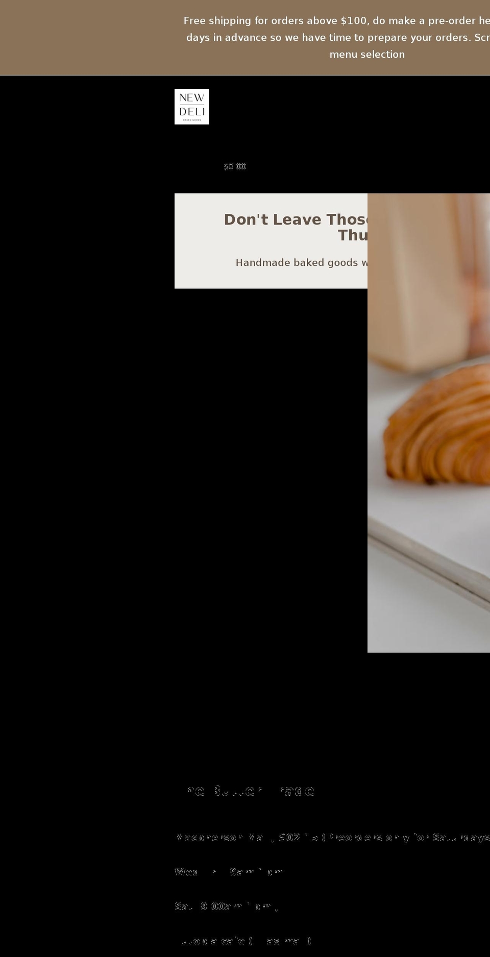 Latest Theme Shopify theme site example newdelibakery.com