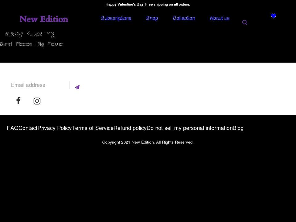 newedition.xyz shopify website screenshot