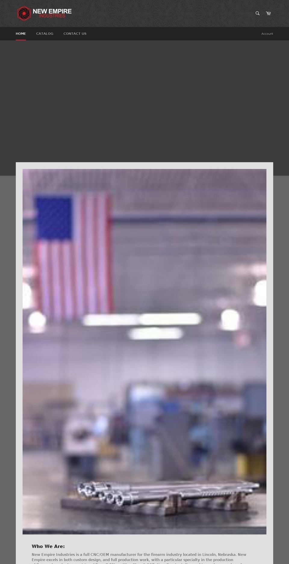 newempireindustries.com shopify website screenshot