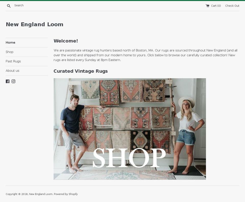 newenglandloom.com shopify website screenshot