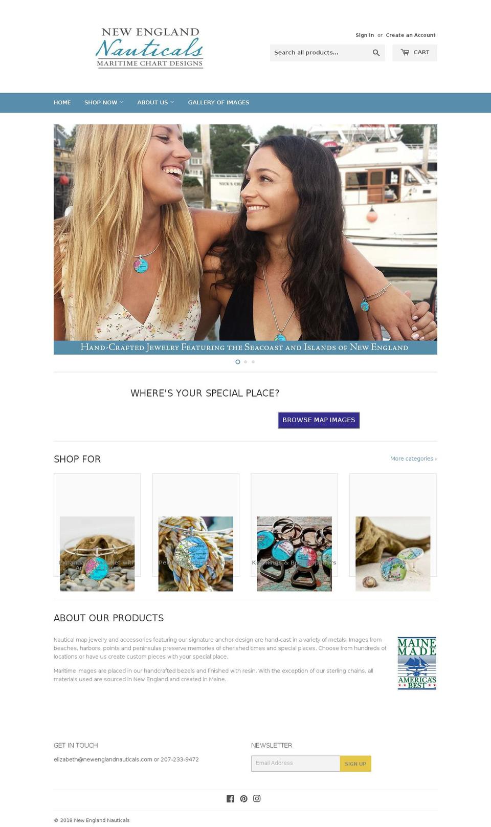 newenglandnauticals.com — Shopify storefront screenshot