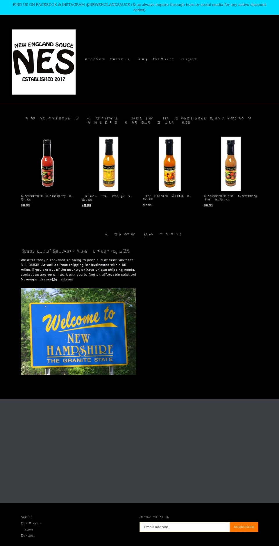 newenglandsauce.com — Shopify storefront screenshot