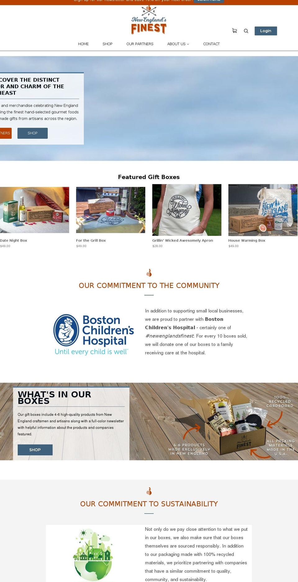 newenglandsfinest.com shopify website screenshot