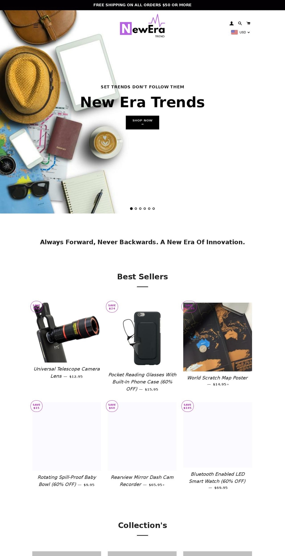 neweratrend.com — Shopify storefront screenshot