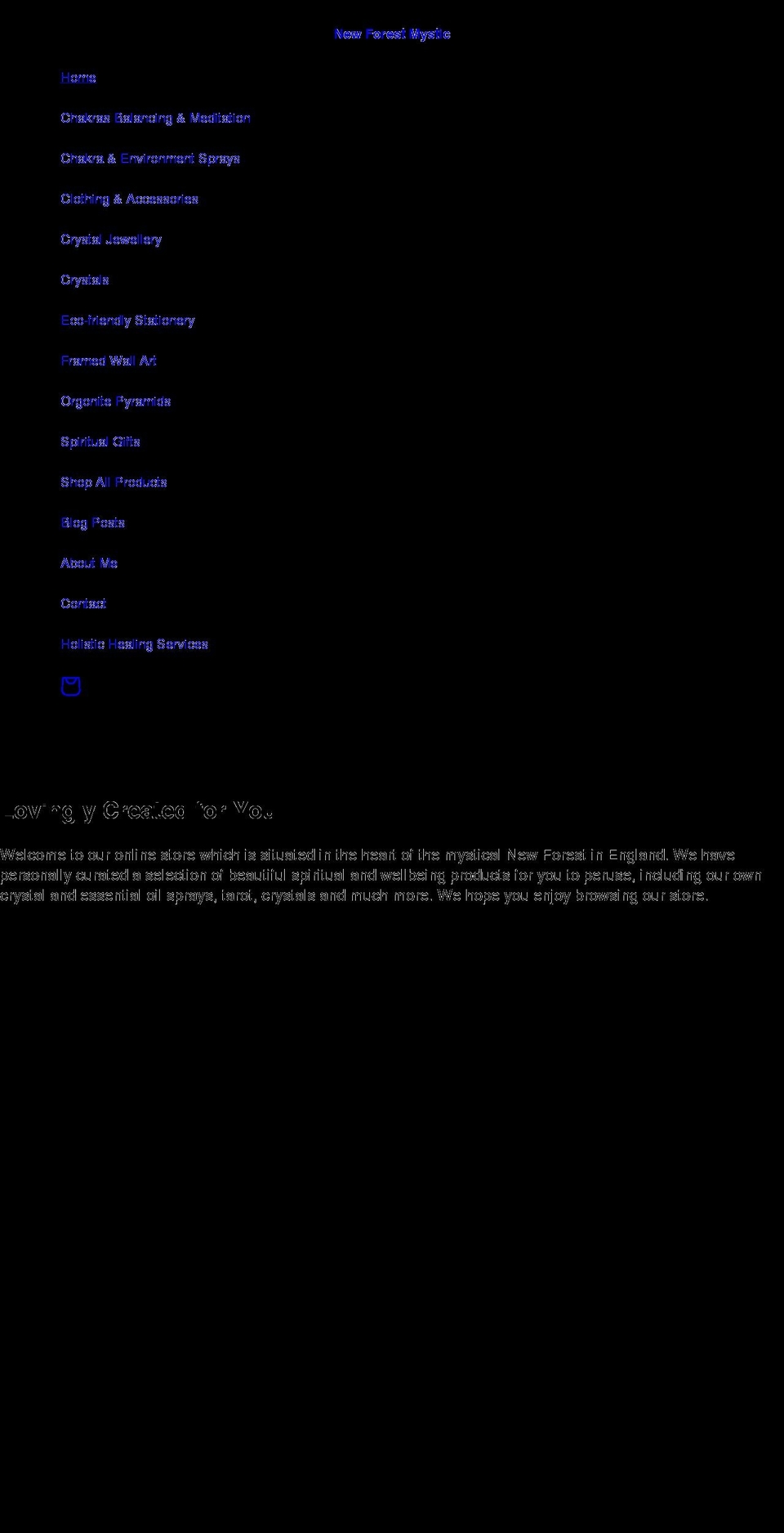 newforestmystic.co.uk shopify website screenshot