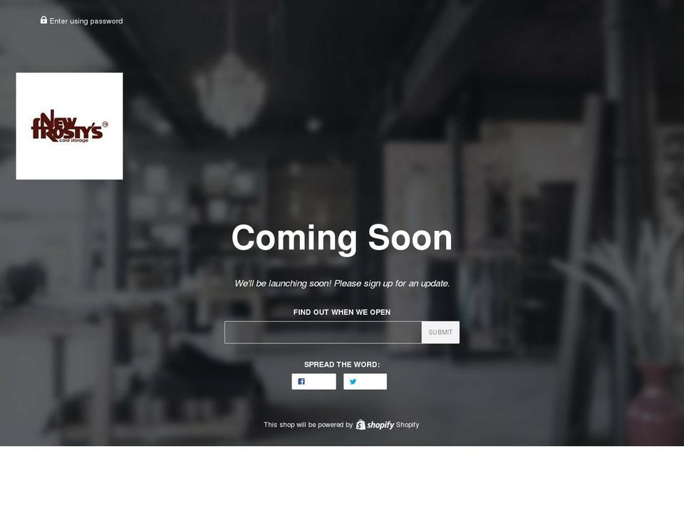 newfrostysonline.com shopify website screenshot