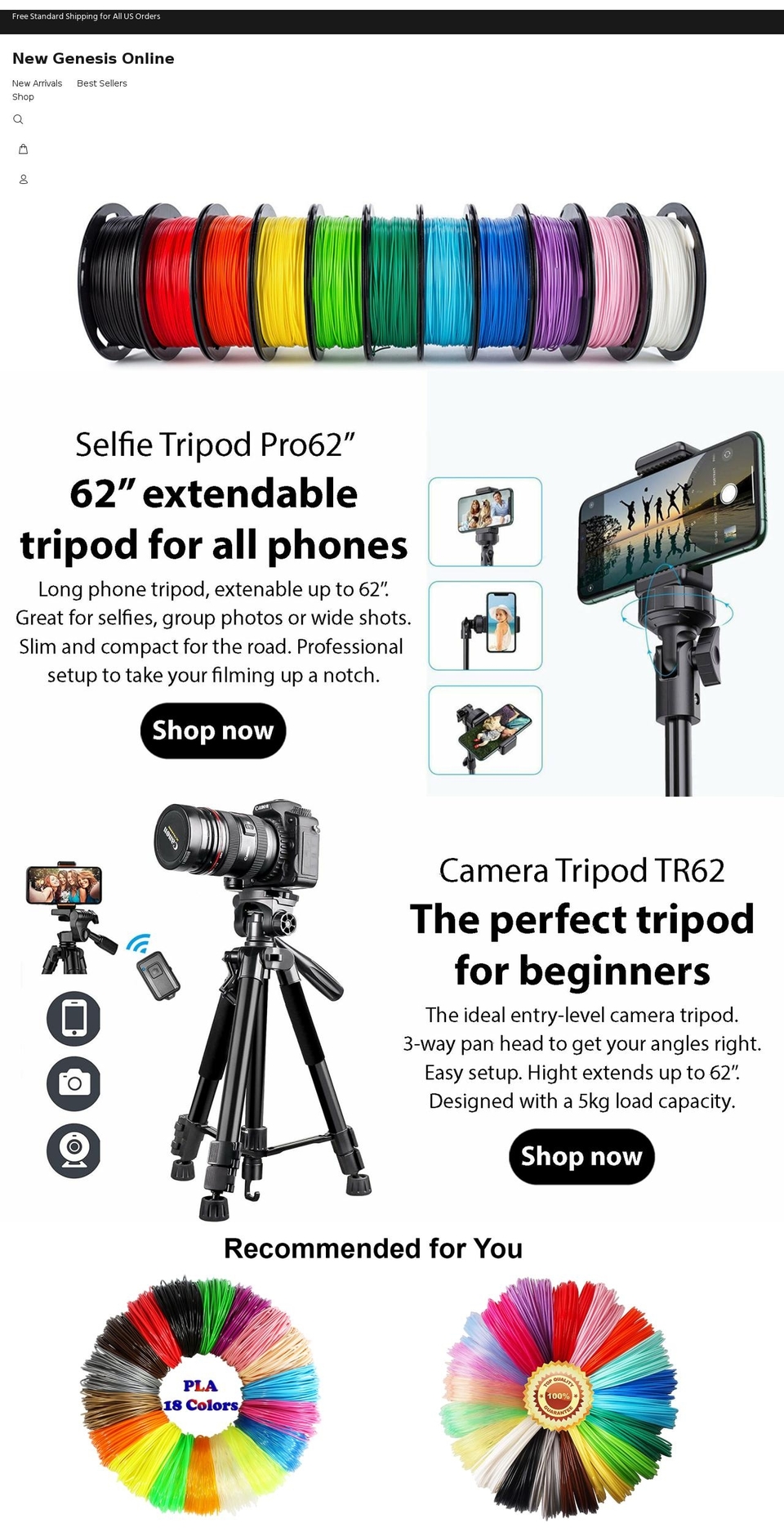 newgenesisonline.com shopify website screenshot