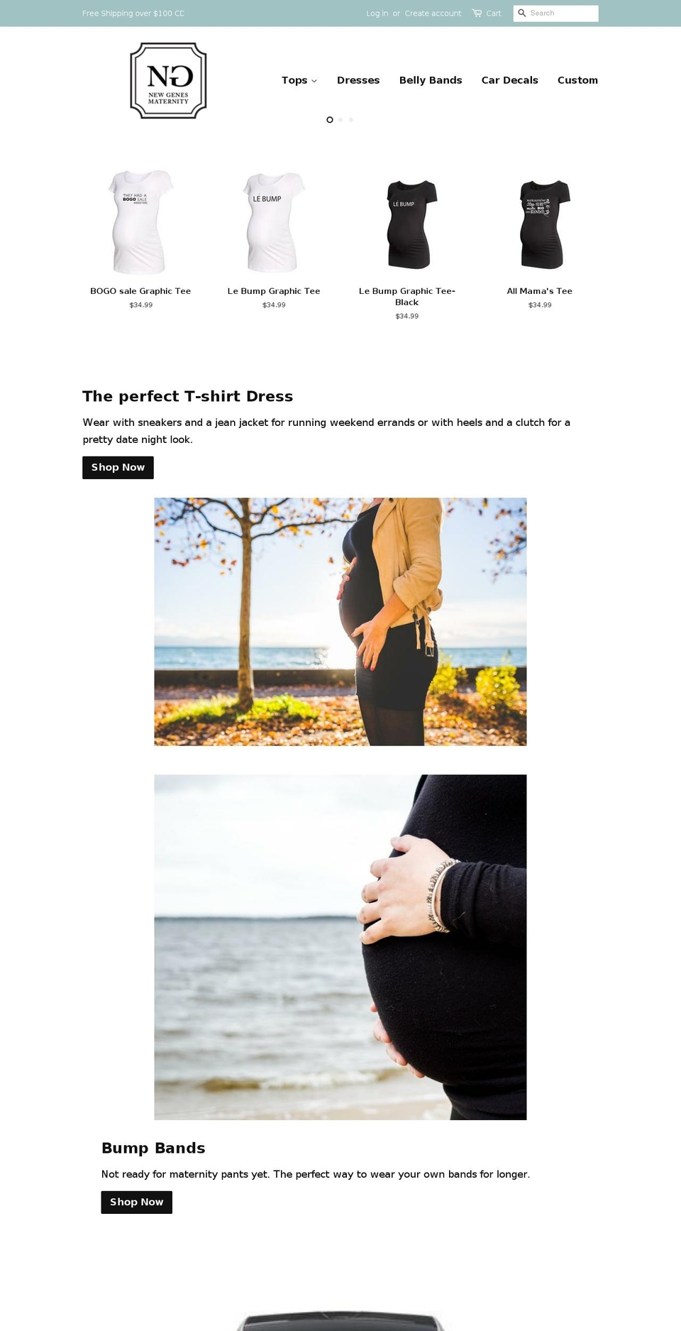 newgenesmaternity.com shopify website screenshot