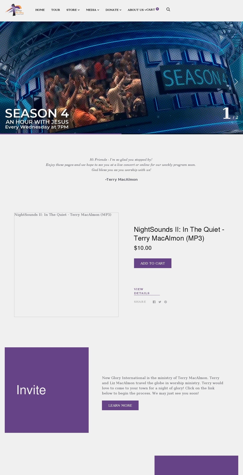 newglory.org shopify website screenshot