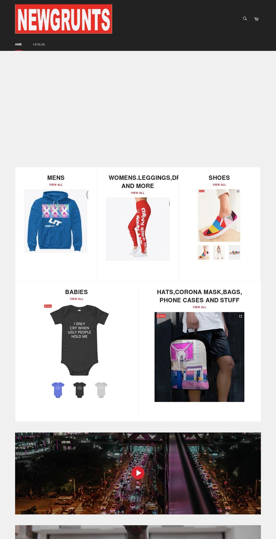 newgruntsclothing.com shopify website screenshot