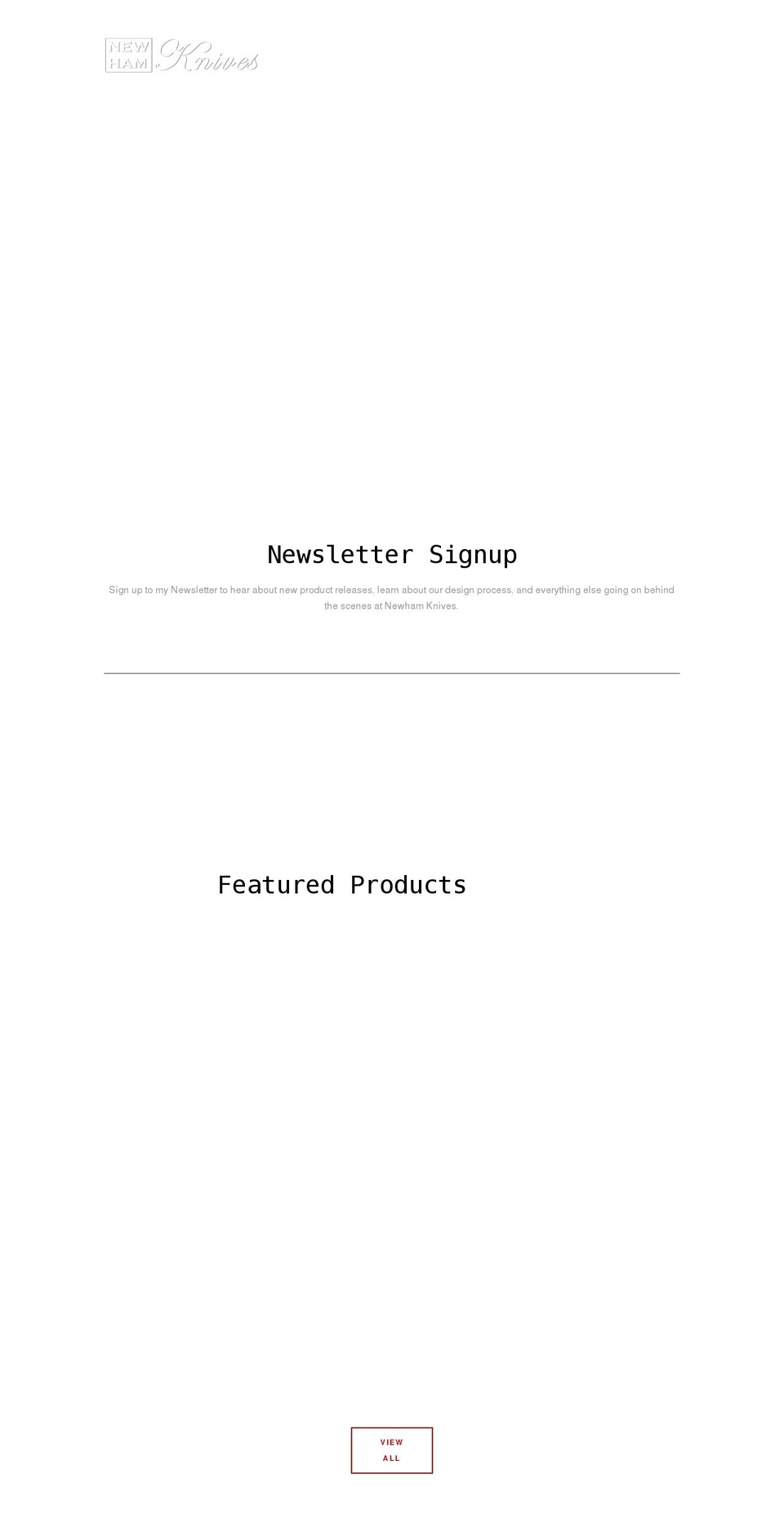 newhamknives.com shopify website screenshot