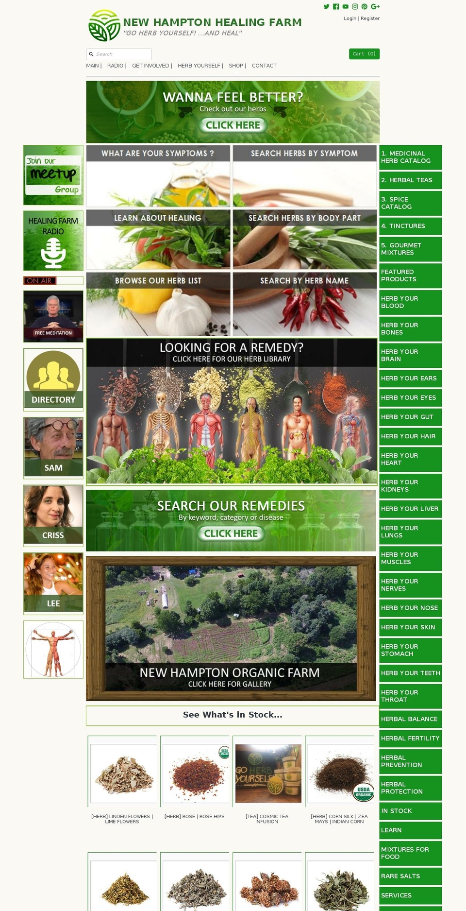 newhamptonorganicfarm.org shopify website screenshot