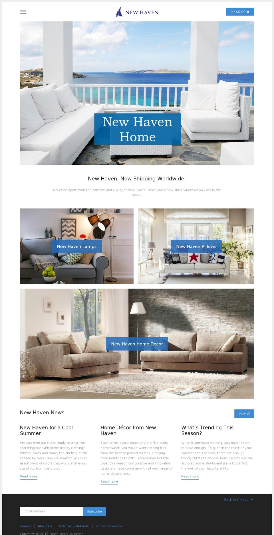 newhavencollection.com shopify website screenshot