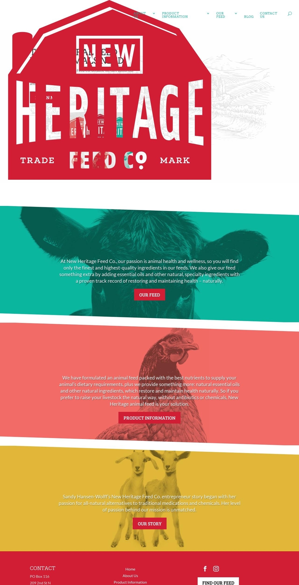 newheritagefeedco.com shopify website screenshot