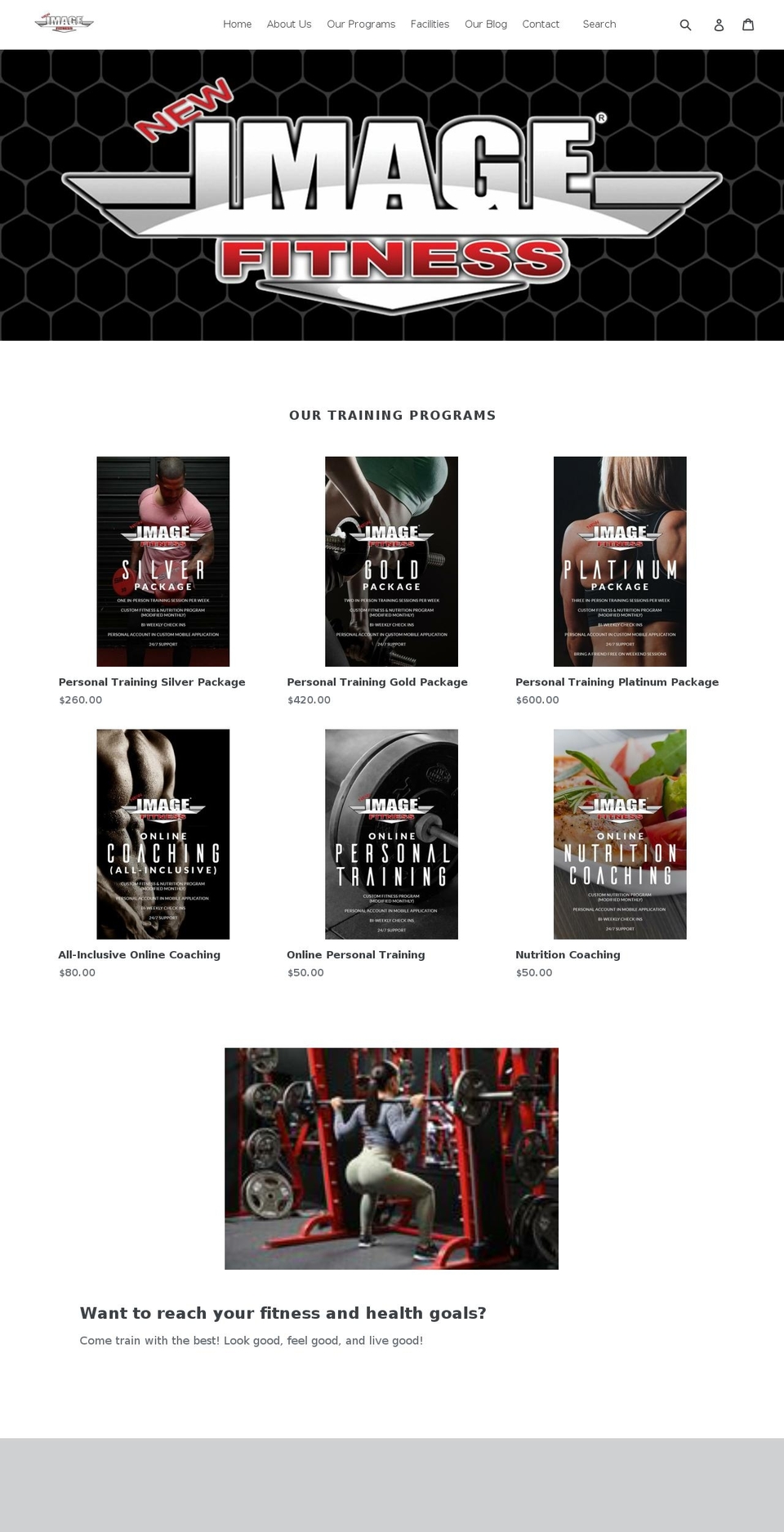 newimagefit.com — Shopify storefront screenshot