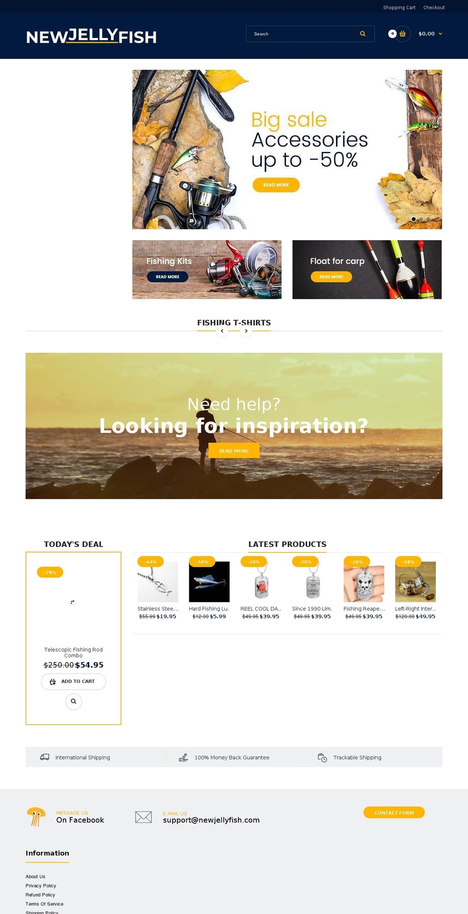 newjellyfish.com shopify website screenshot