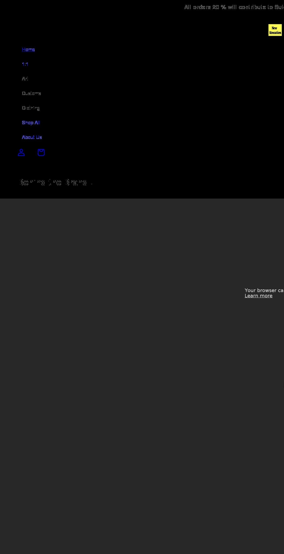 newkreeation.com shopify website screenshot