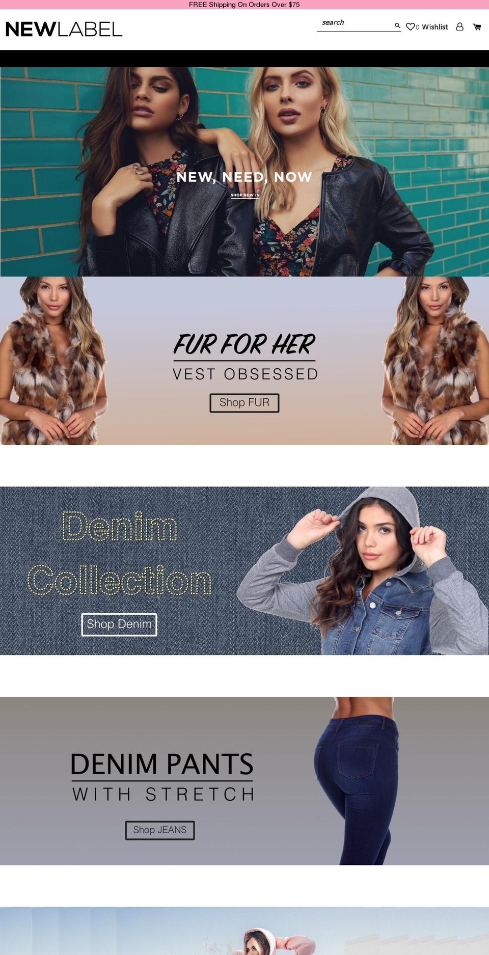 newlabel.com shopify website screenshot