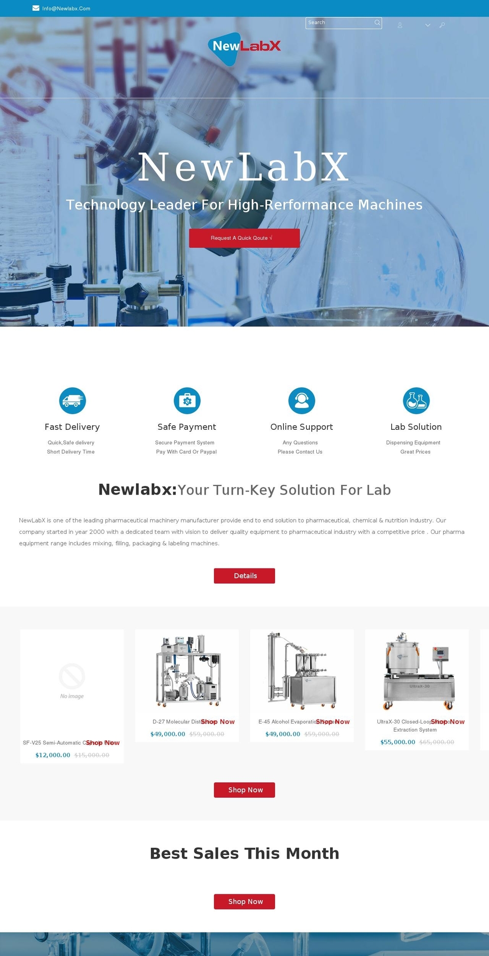 newlabx.com shopify website screenshot