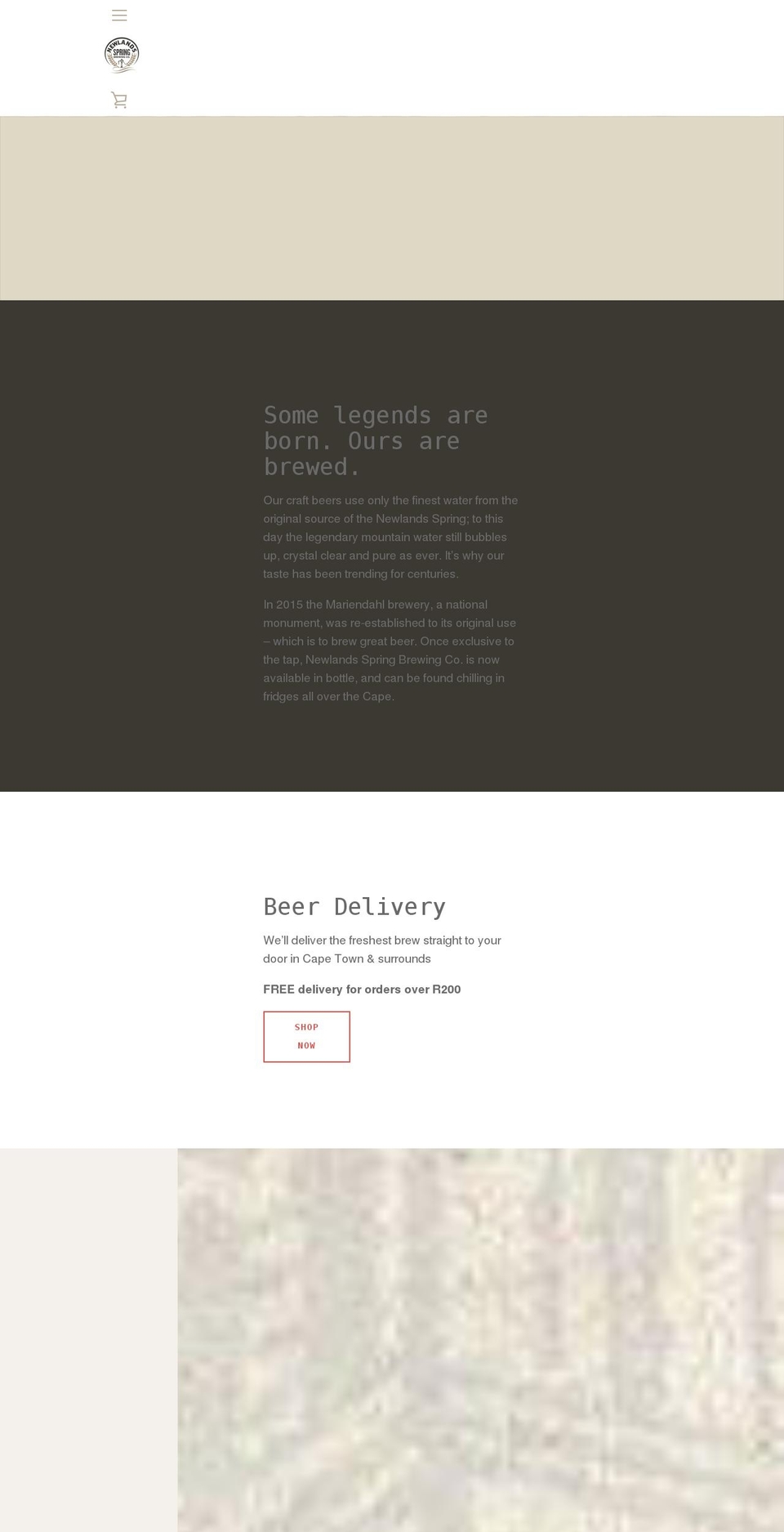 newlandsbrew.co.za shopify website screenshot