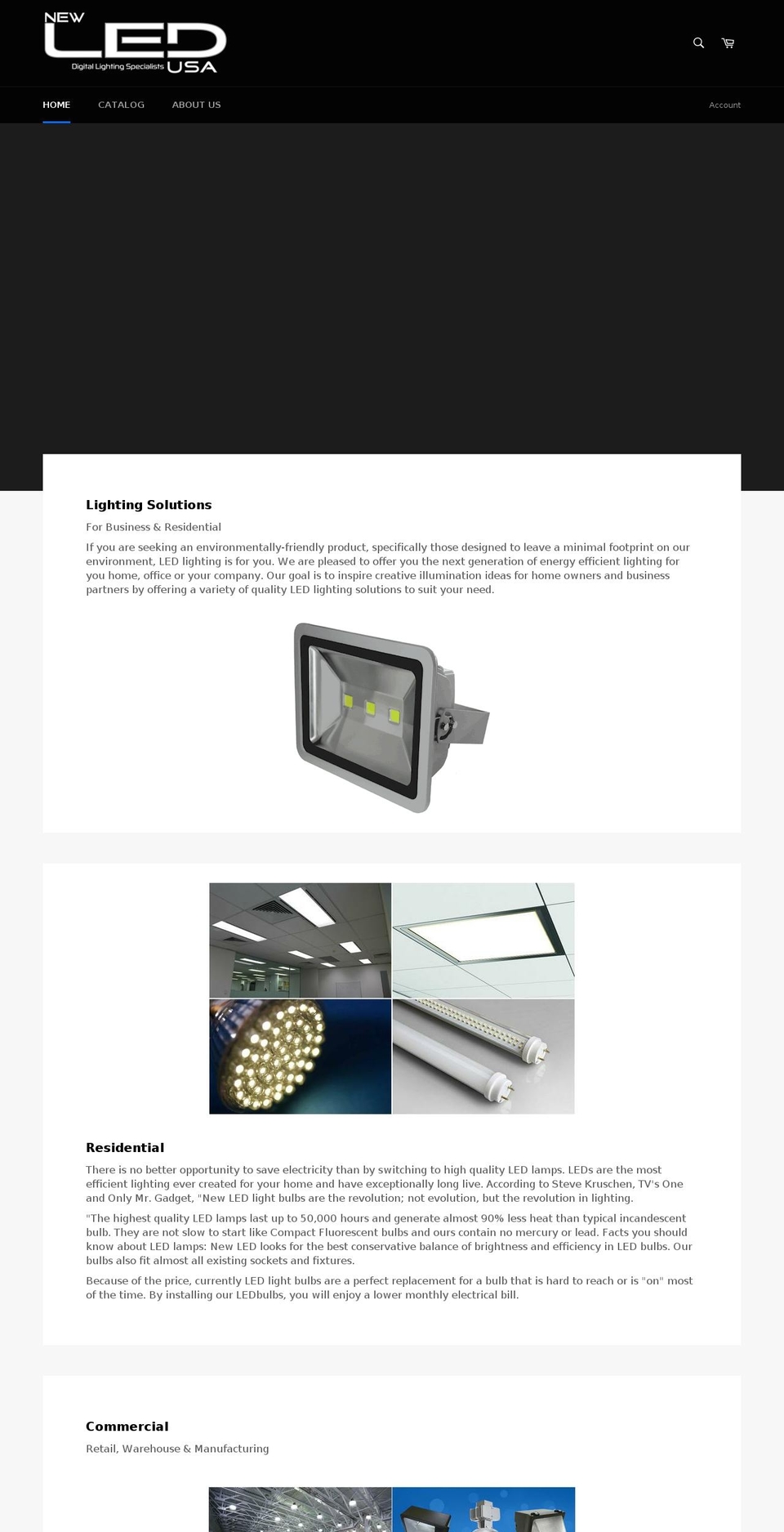 newledusa.com shopify website screenshot