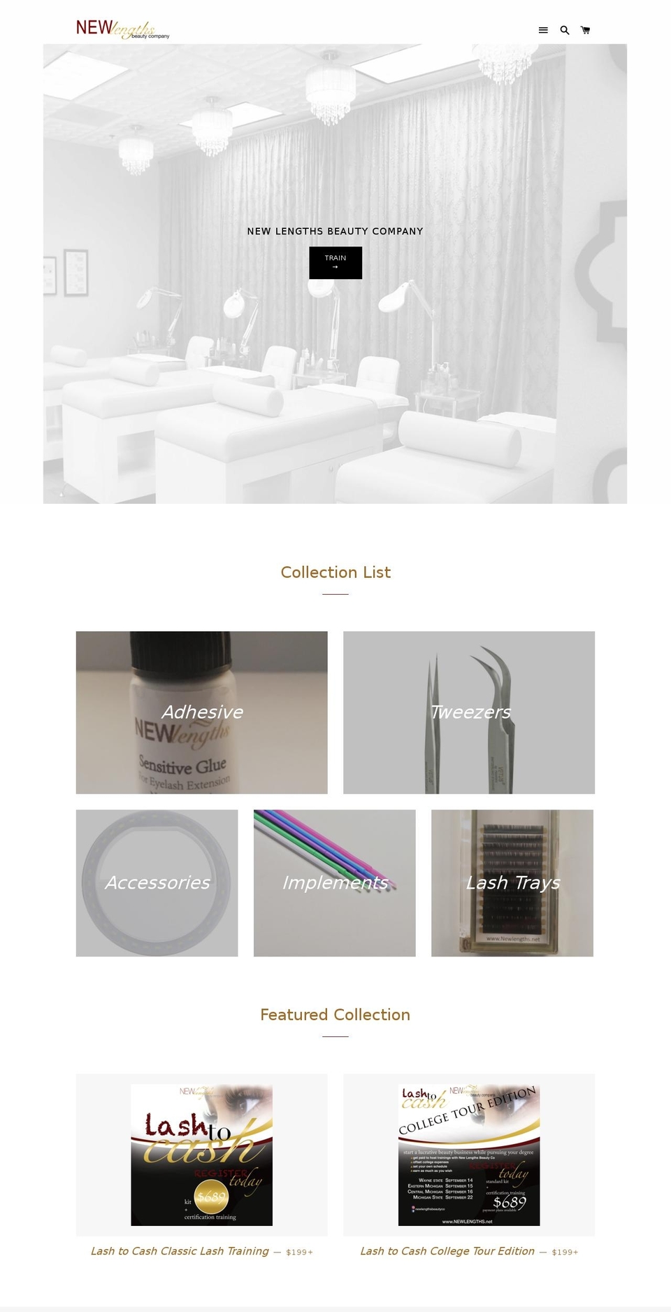 newlengths.net shopify website screenshot