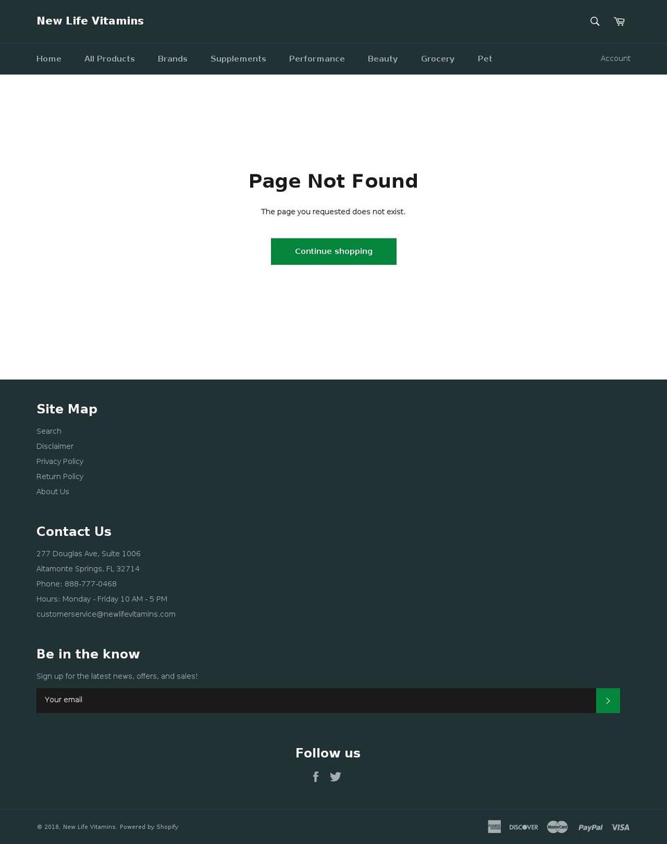 newlifeactivewear.com — Shopify storefront screenshot