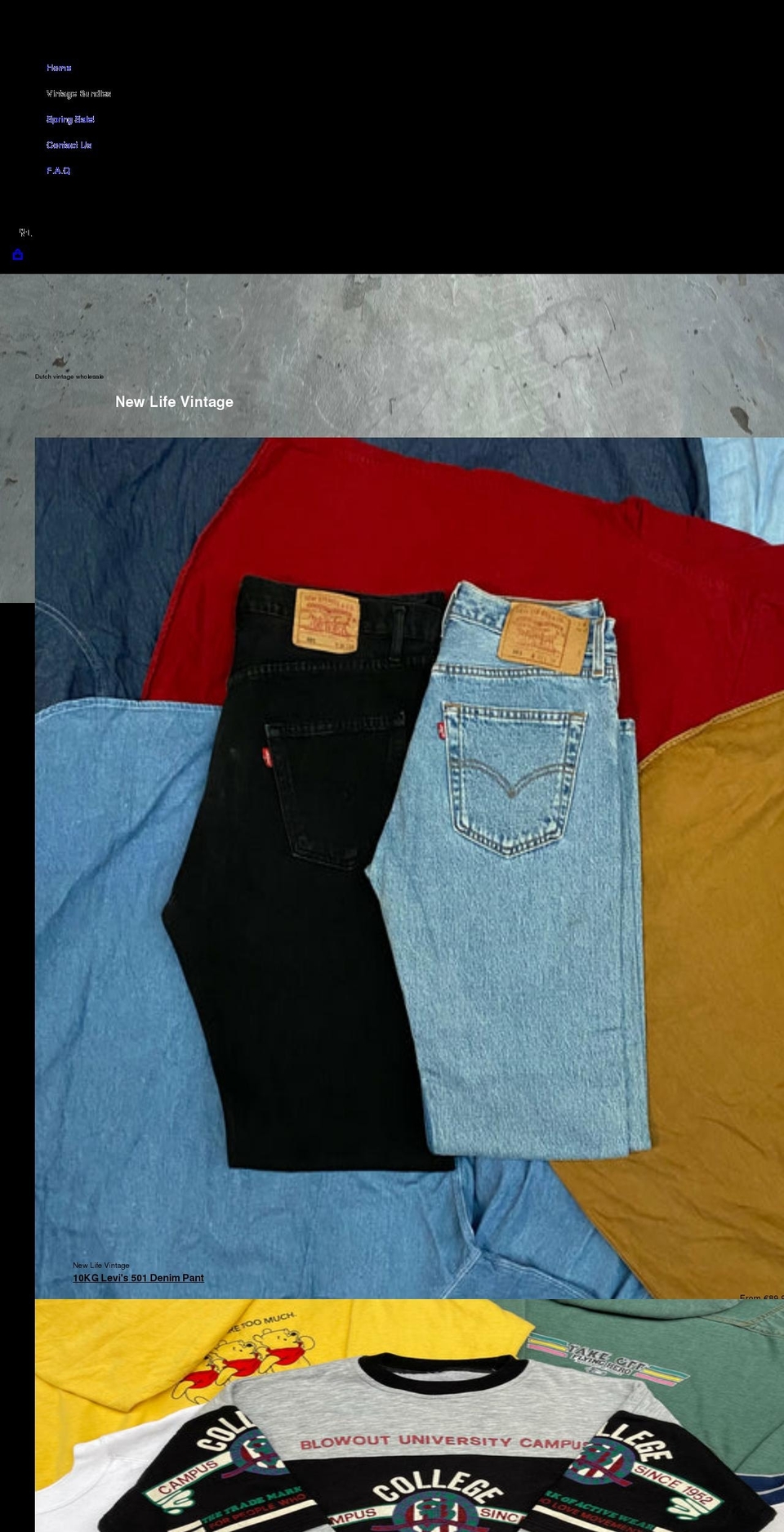 newlifevintage.net shopify website screenshot