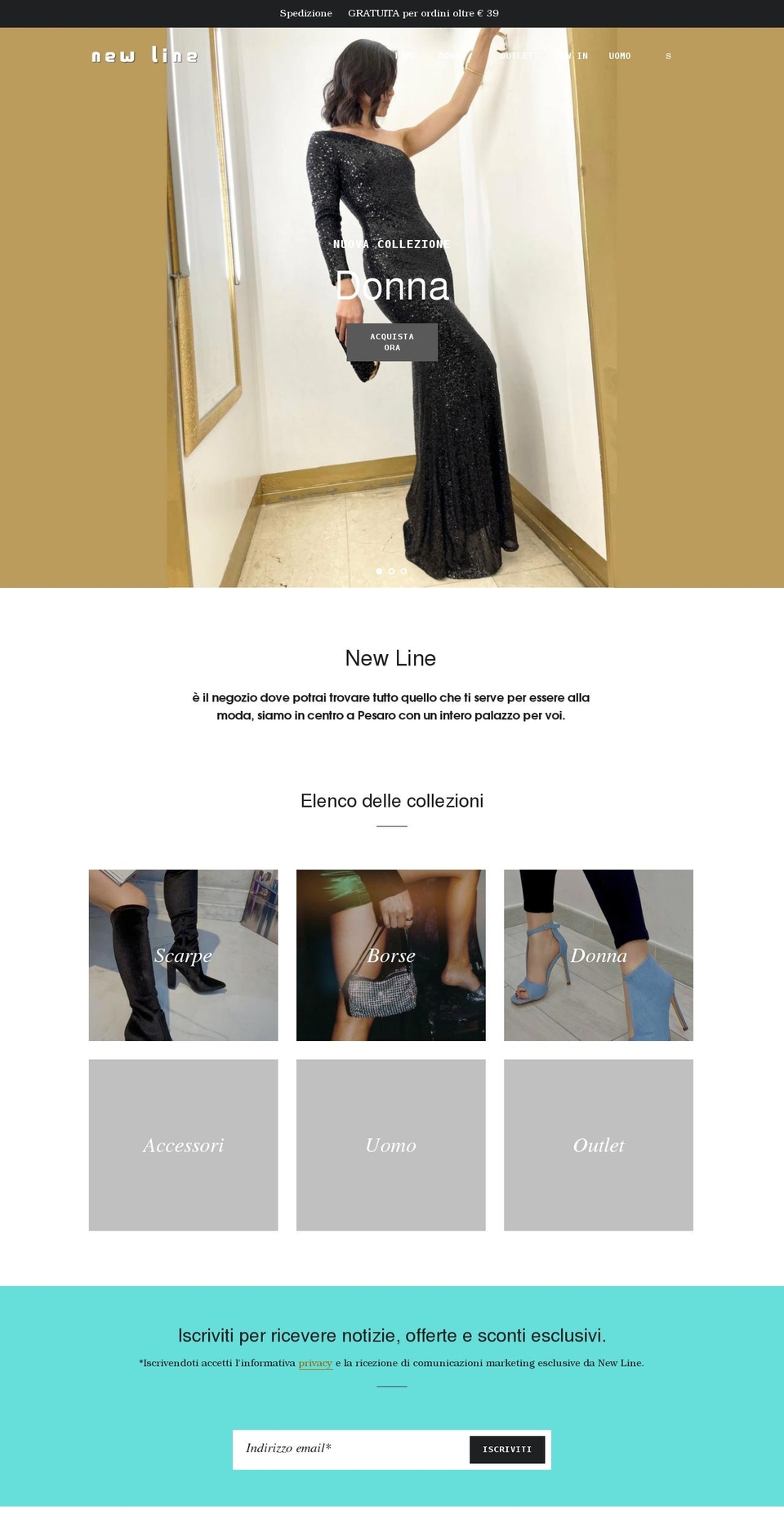 newlinestyle.it shopify website screenshot