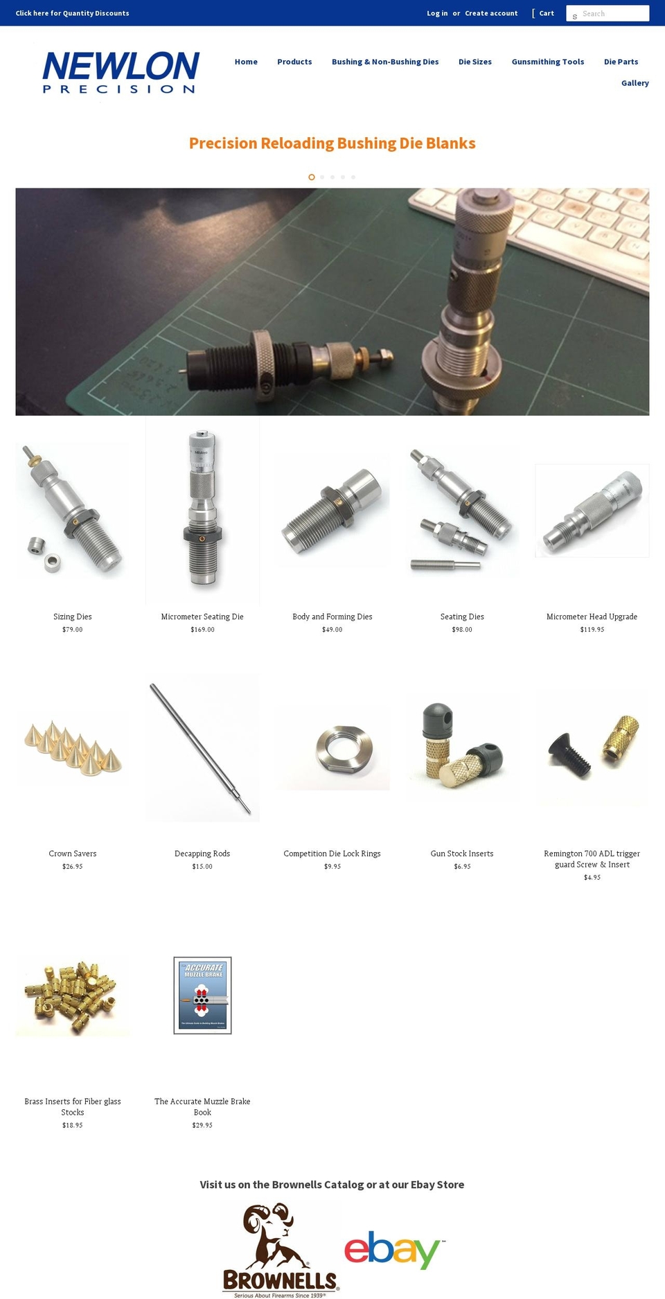 newlonprecision.com shopify website screenshot