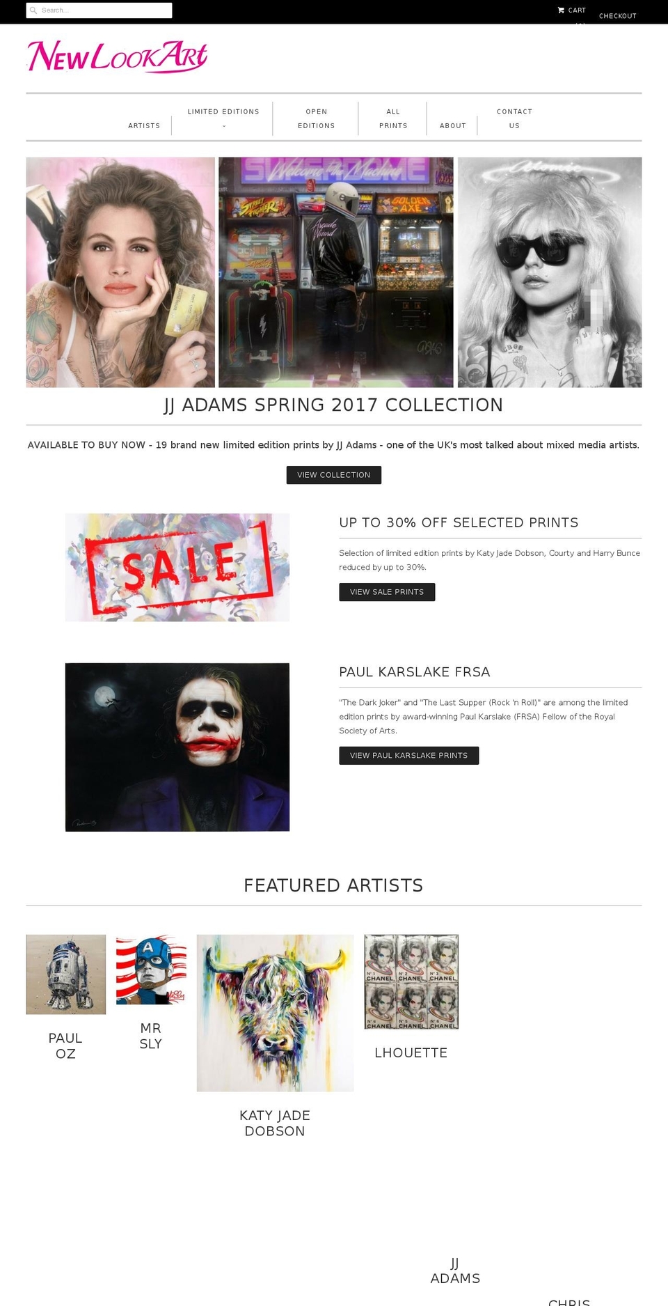 newlookart.com shopify website screenshot