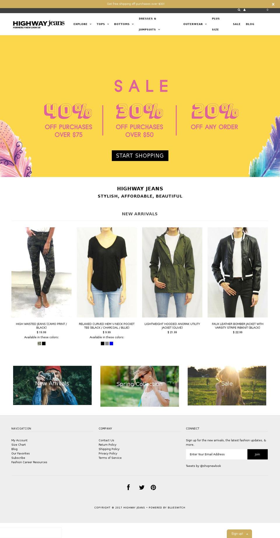 newlookusa.us shopify website screenshot