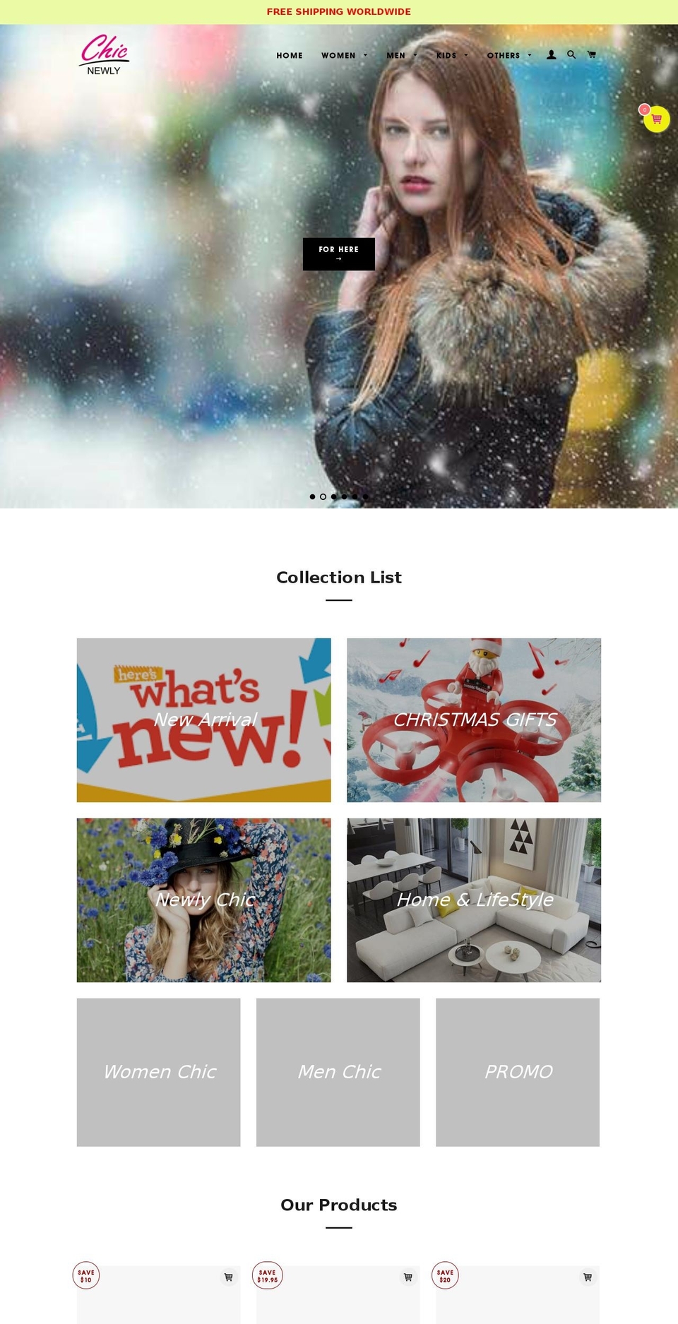 newlychic.com shopify website screenshot