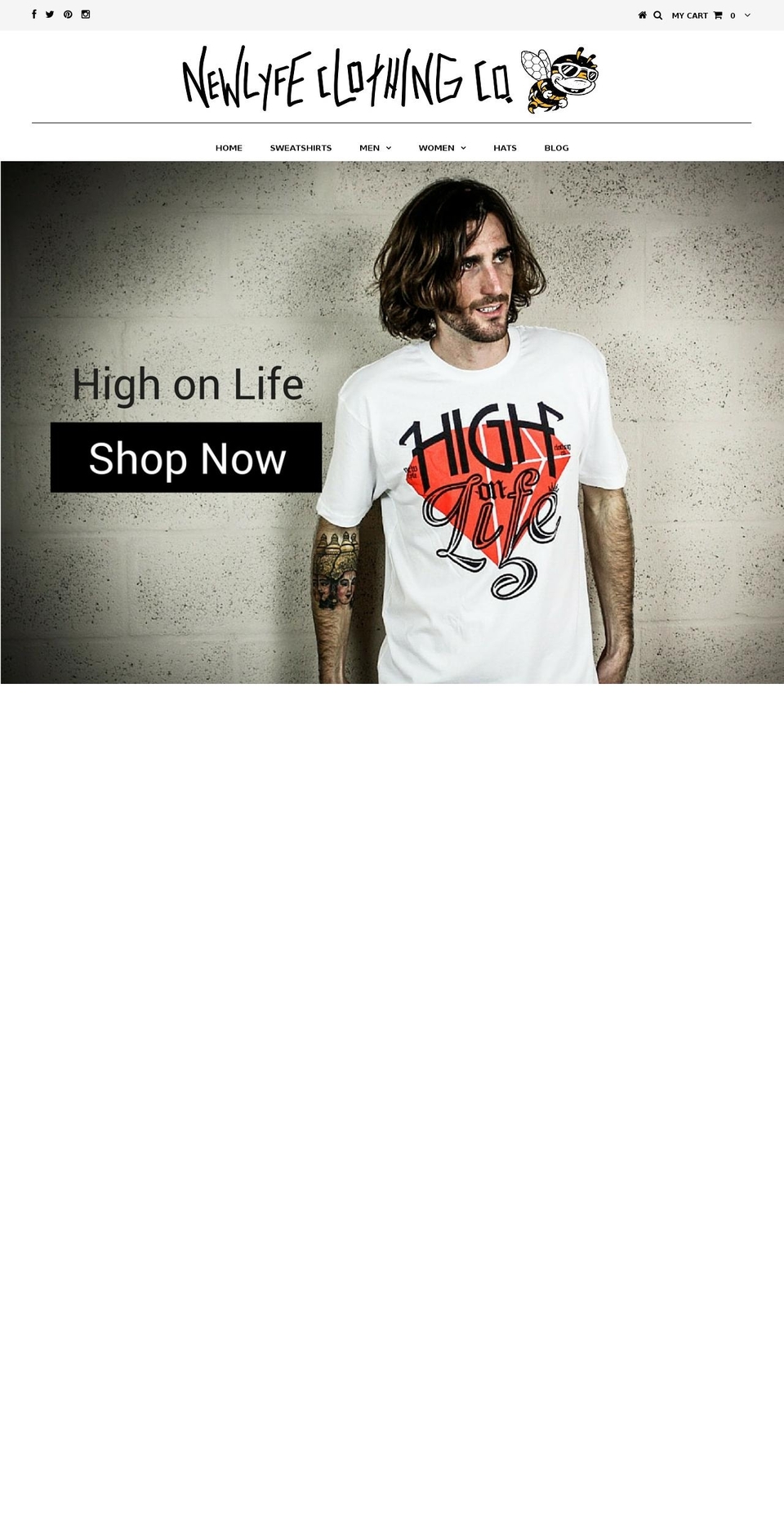 newlyfeclothing.com shopify website screenshot