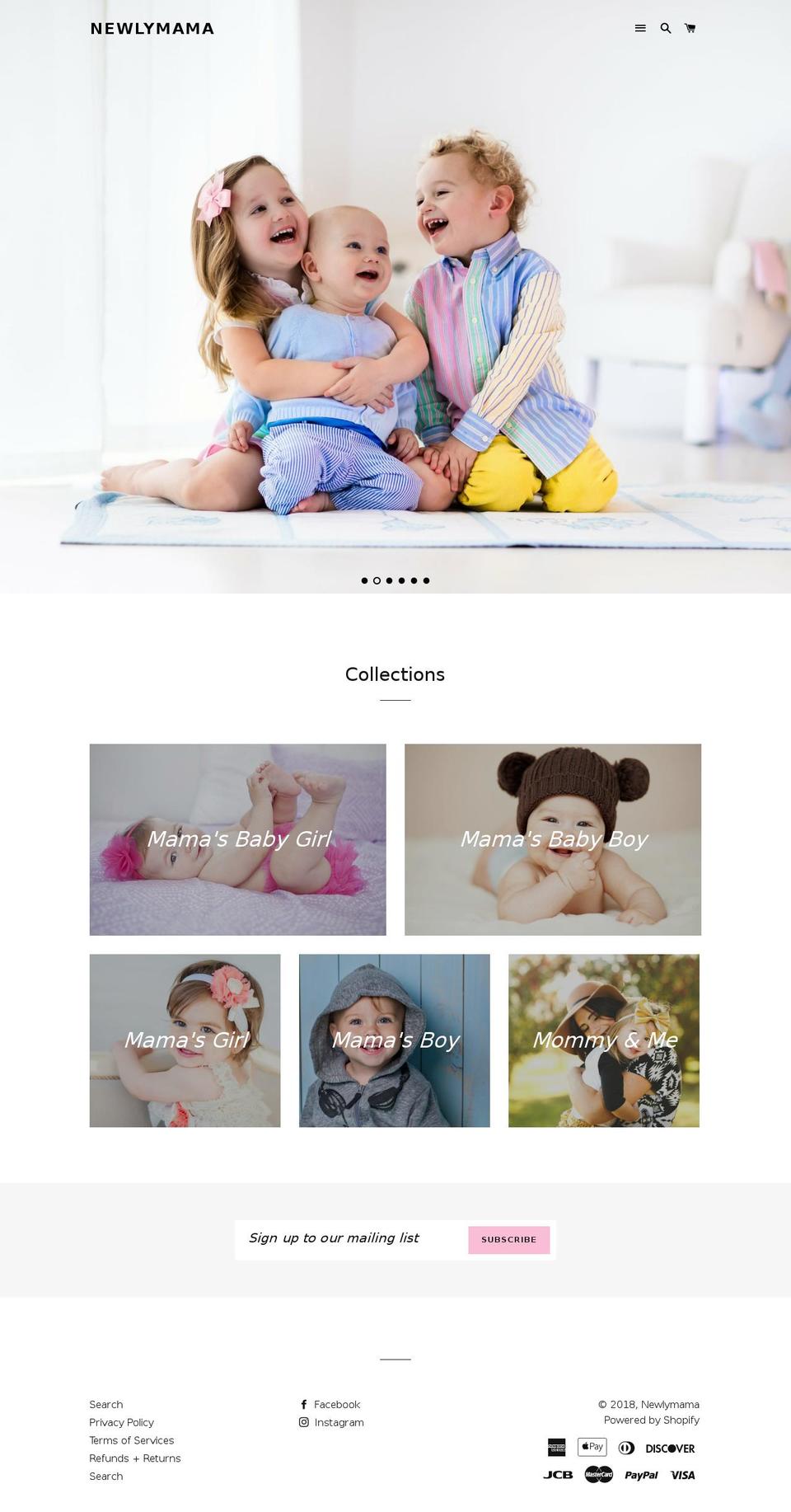 newlymama.com — Shopify storefront screenshot