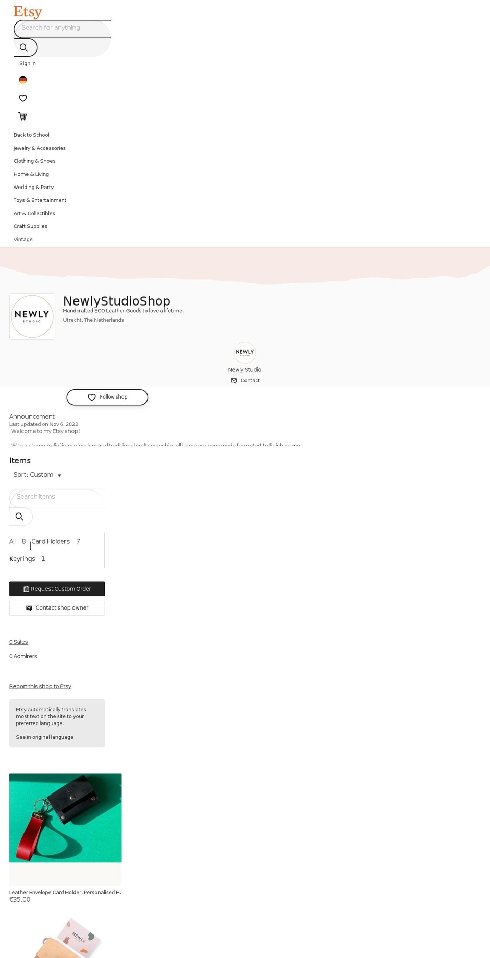 newlystudio.com shopify website screenshot