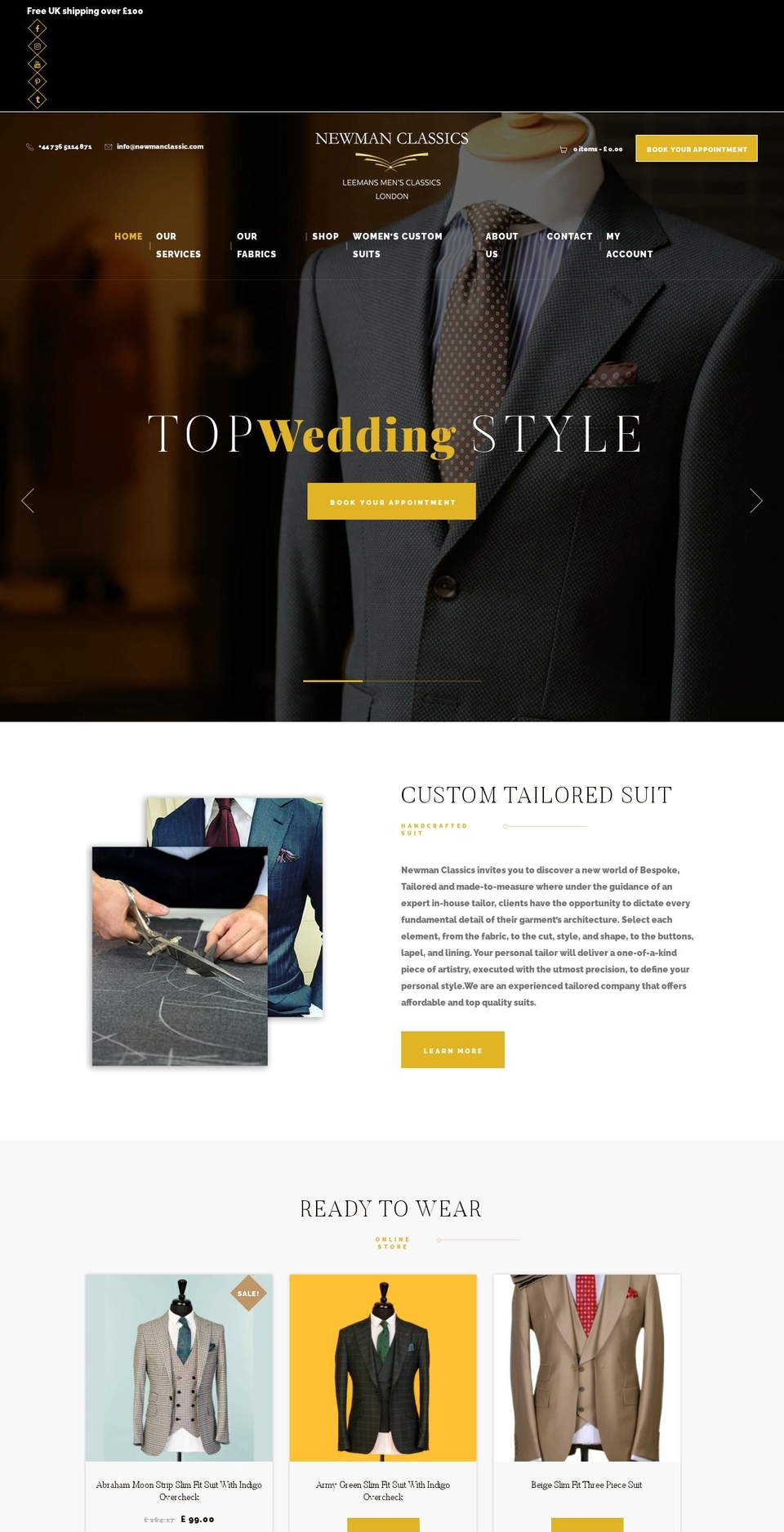 newmanclassic.com — Shopify storefront screenshot