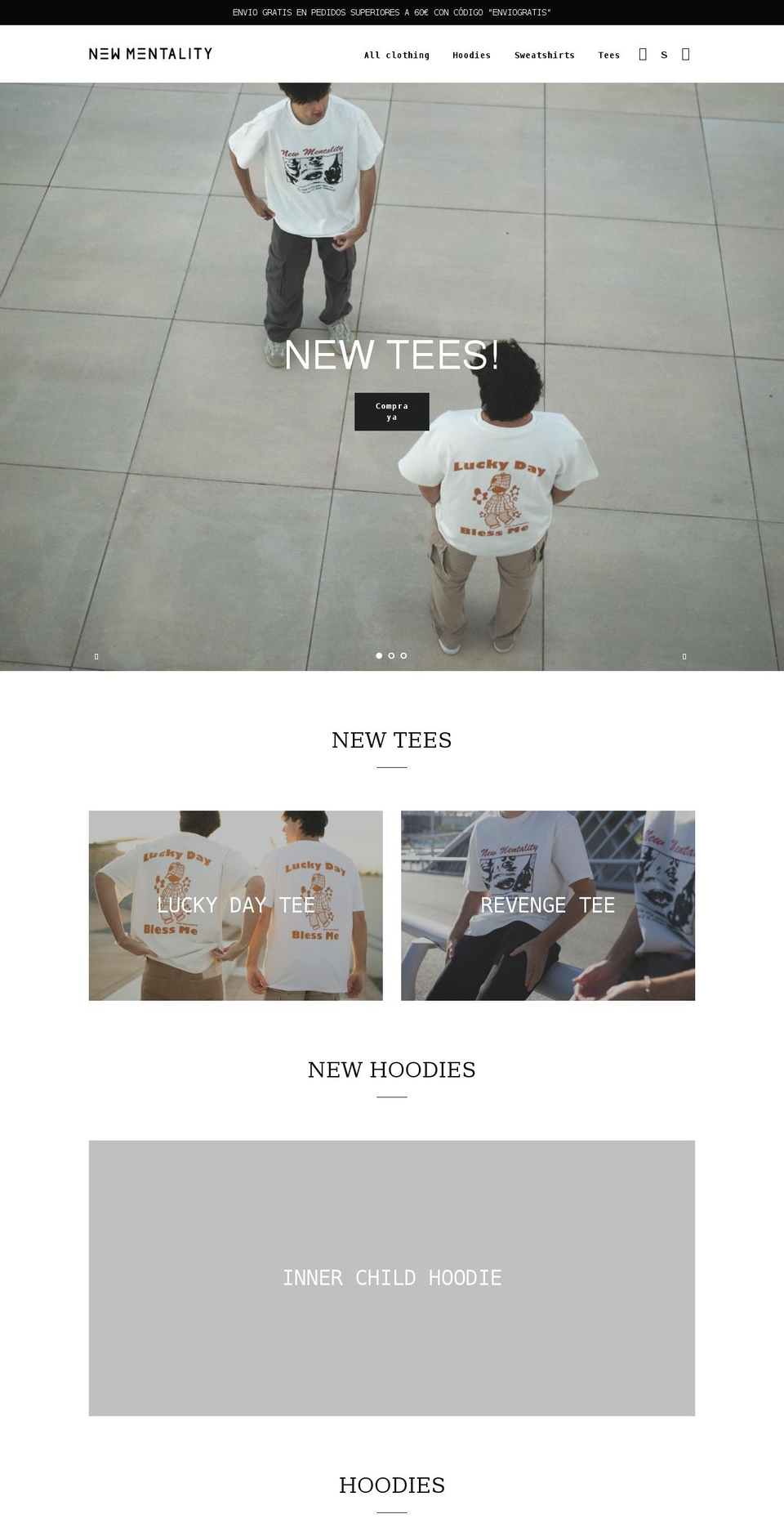 newmentality.es shopify website screenshot