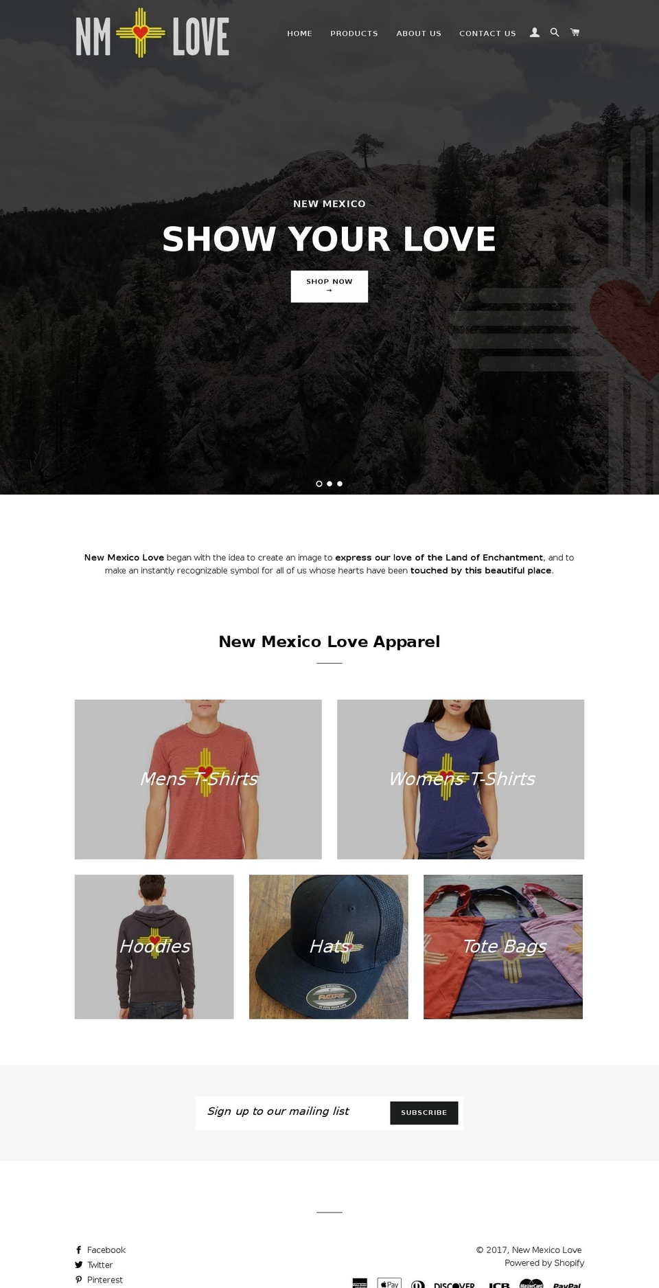 newmexicolove.org shopify website screenshot