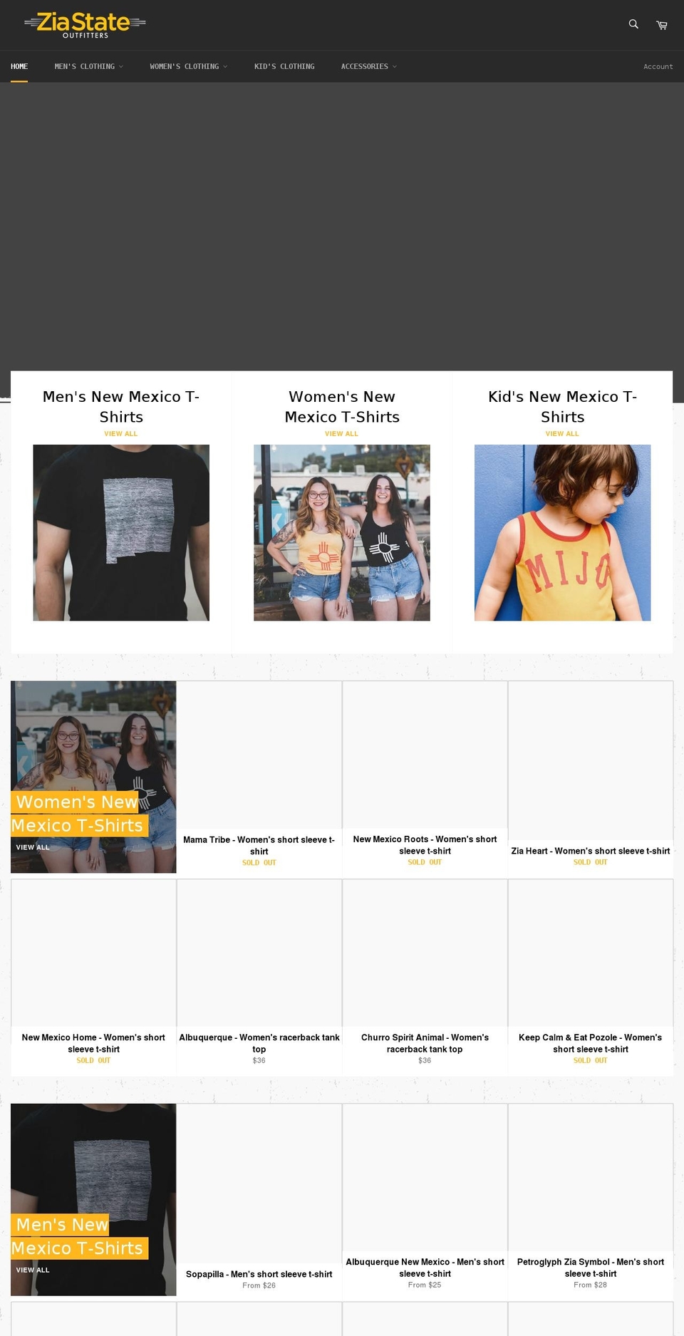 newmexicoteeshirts.com shopify website screenshot