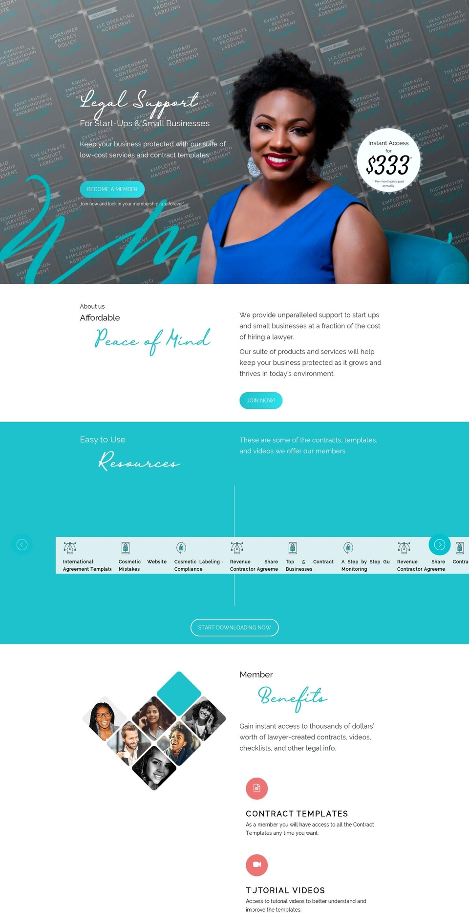 newmillenniallegal.com — Shopify storefront screenshot
