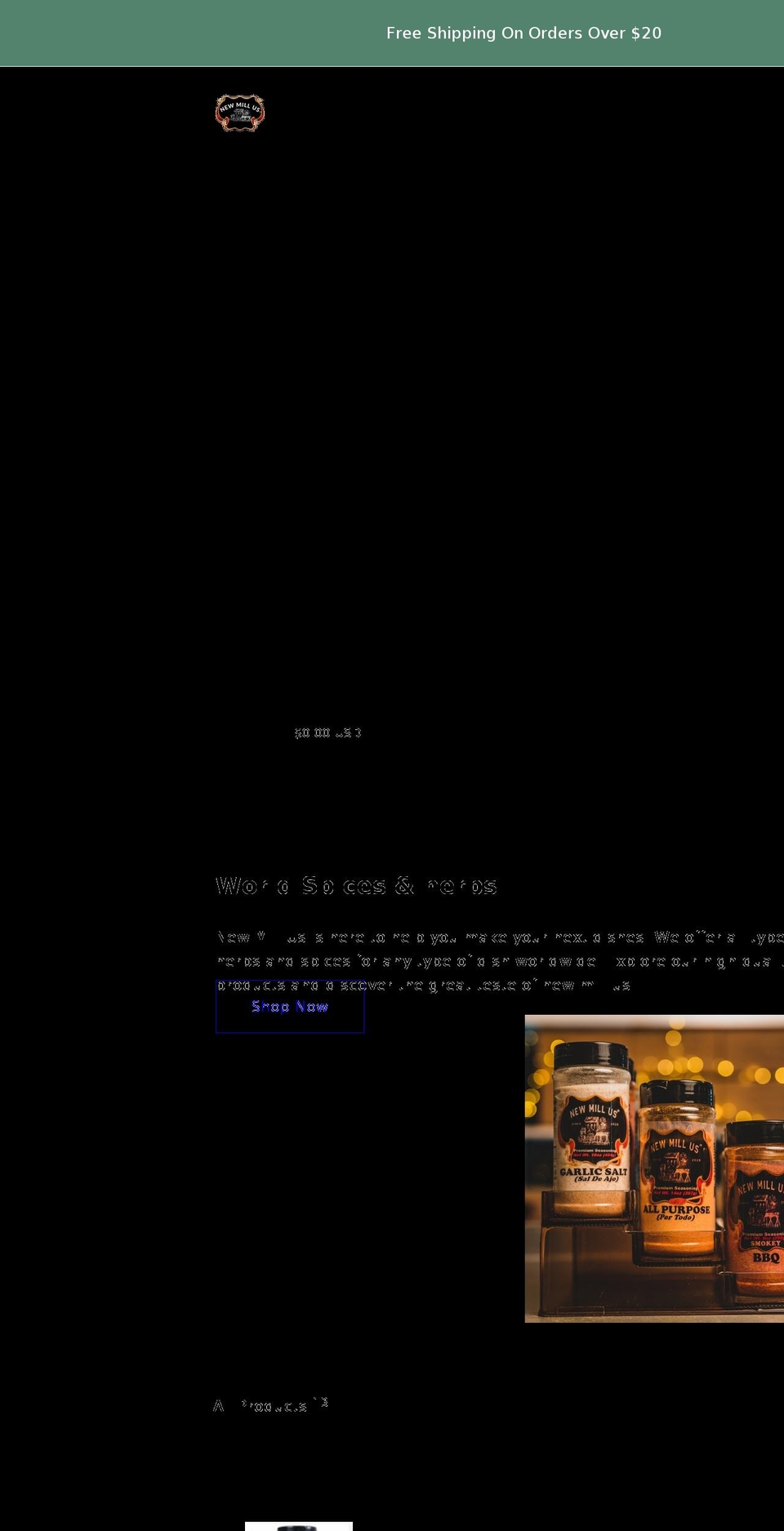 newmillus.com shopify website screenshot