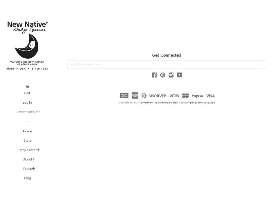 newnativeinc.com shopify website screenshot