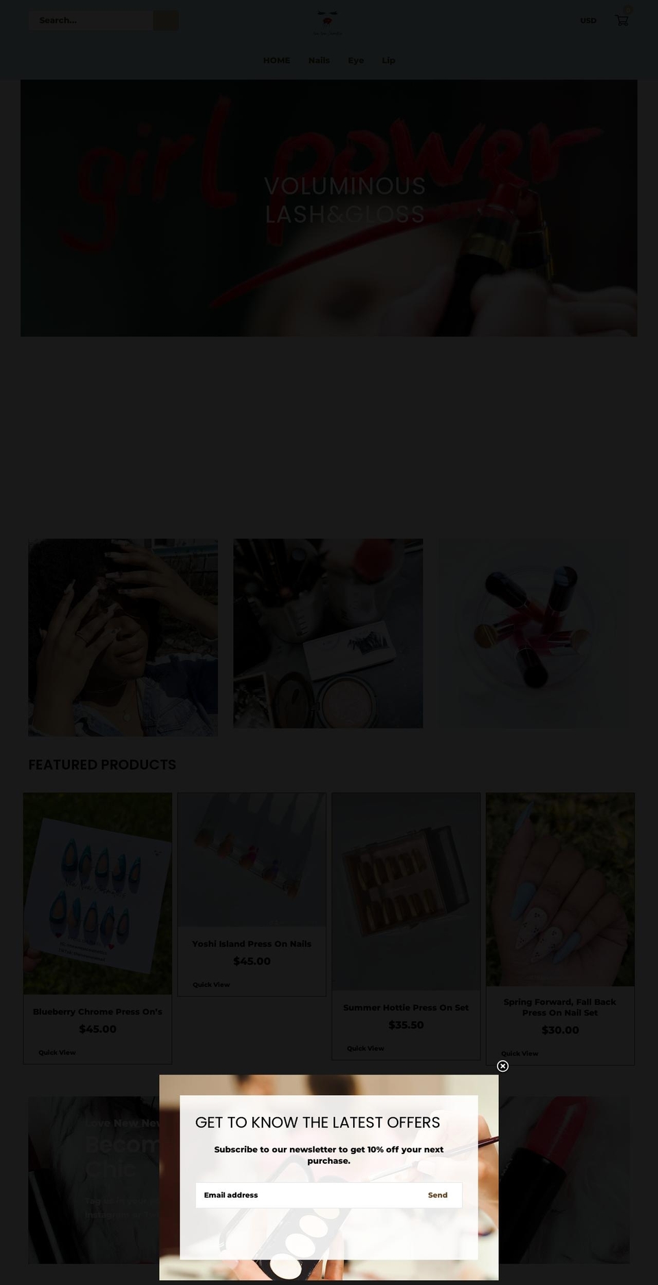 newnewcosmetics.com shopify website screenshot