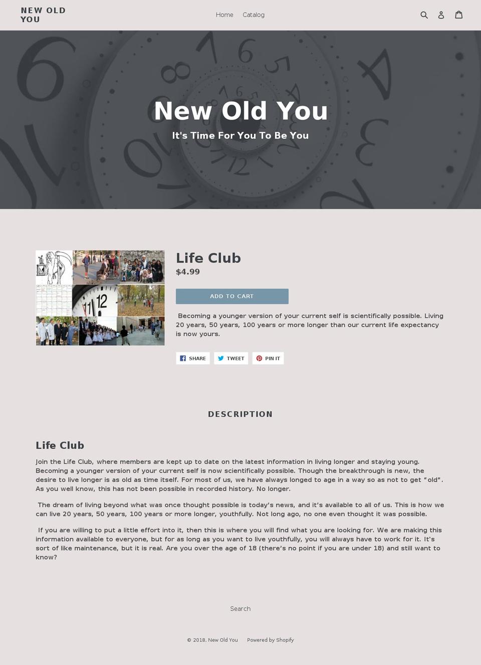 newoldyou.com — Shopify storefront screenshot