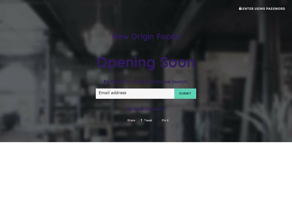 neworiginfoods.com shopify website screenshot