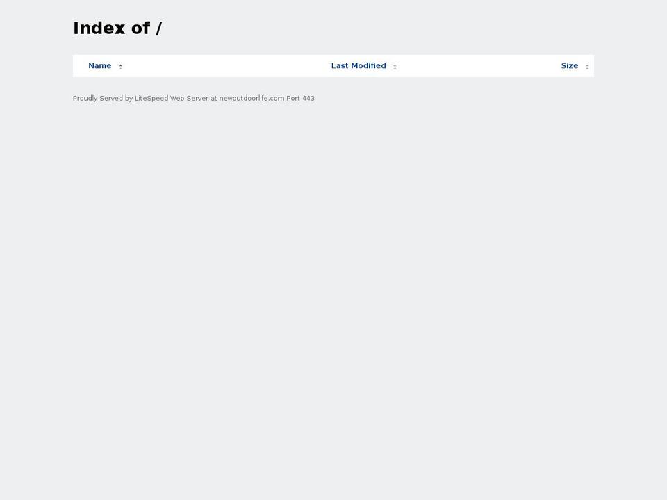 newoutdoorlife.com — Shopify storefront screenshot