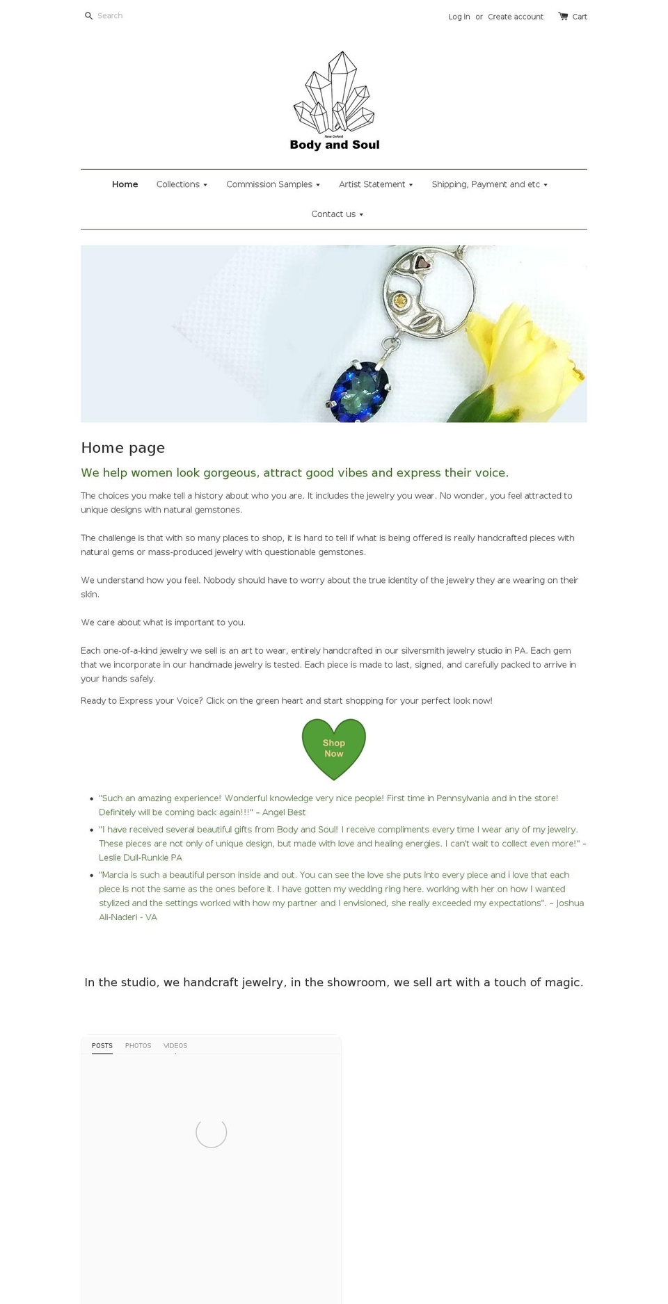newoxfordbodyandsoul.com — Shopify storefront screenshot