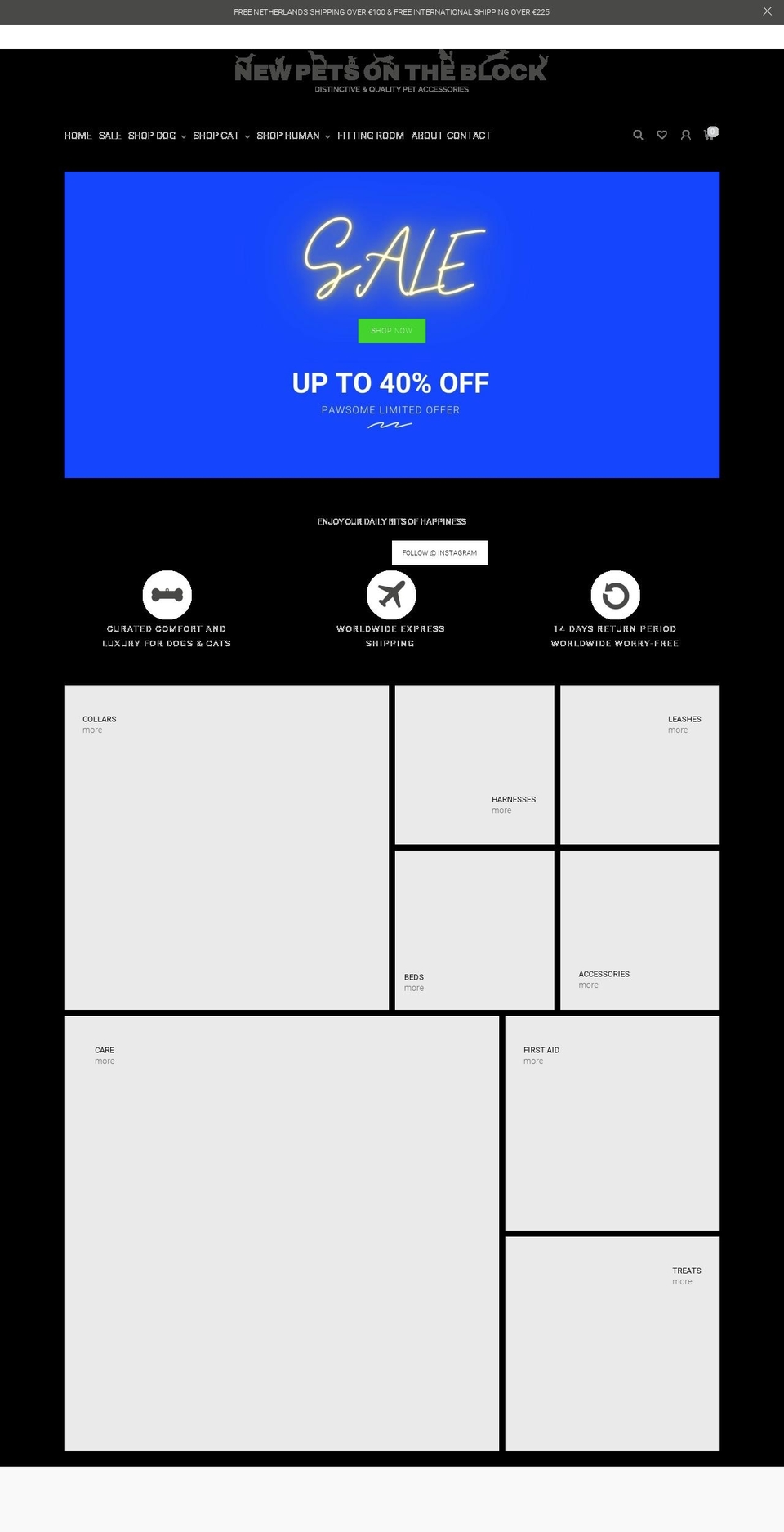 newpetsontheblock.com — Shopify storefront screenshot