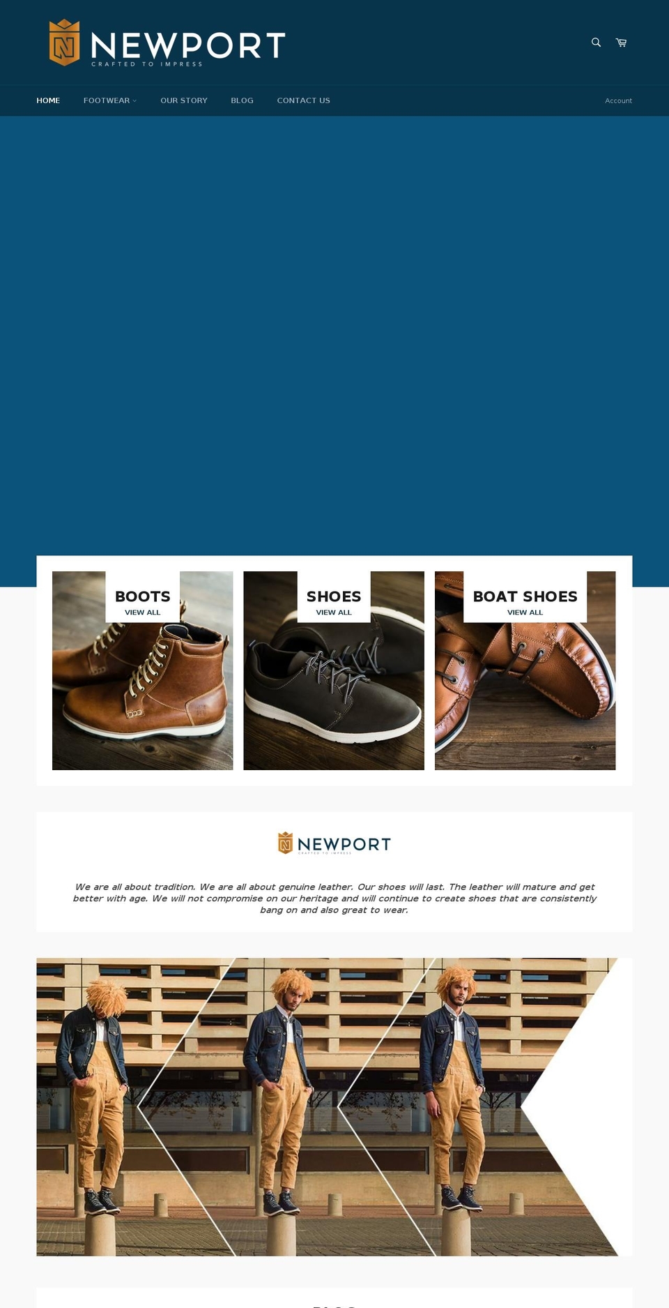 newportfootwear.com — Shopify storefront screenshot